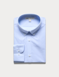 Regular Easy Iron Cotton Blend Striped Shirt