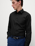 Slim Fit Easy Iron Cotton Blend Shirt