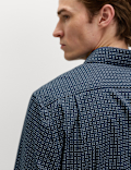 Regular Fit Easy Iron Cotton Blend Shirt
