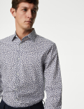 Regular Fit Easy Iron Pure Cotton Print Shirt