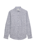 Regular Fit Easy Iron Pure Cotton Print Shirt