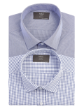 2 Pack Regular Fit Check Long Sleeve Shirts