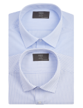 2 Pack Regular Fit Striped Long Sleeve Shirts
