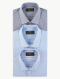 3 Pack Slim Fit Long Sleeve Shirts