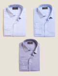 3pk Slim Fit Cotton Long Sleeve Shirt