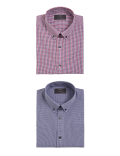 2 Pack Regular Fit Gingham Long Sleeve Shirts