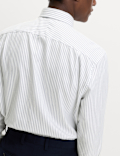Regular Fit Pure Cotton Striped Luxury Shirt