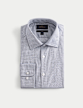 Regular Fit Pure Cotton Textured Luxury Shirt