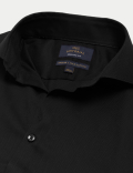 Regular Fit Pure Cotton Double Cuff Herringbone Shirt