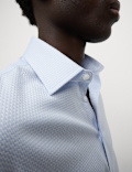 Slim Fit Luxury Pure Cotton Textured Shirt
