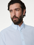 Regular Fit Luxury Linen Blend Weave Shirt