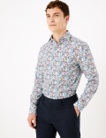 Tailored Fit Pure Cotton Printed Shirt