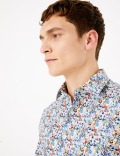 Tailored Fit Pure Cotton Printed Shirt