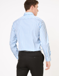 Pure Cotton Stripe Tailored Shirt