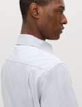 Regular Fit Pure Cotton Marl Shirt