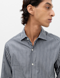 Regular Fit Pure Cotton Striped Shirt