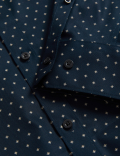 Regular Fit Non Iron Pure Cotton Floral Print Shirt