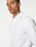 Regular Fit Non Iron Pure Cotton Floral Print Shirt
