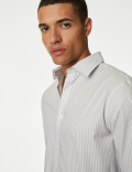 Regular Fit Non Iron Pure Cotton Striped Shirt