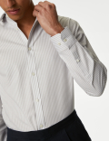 Regular Fit Non Iron Pure Cotton Striped Shirt
