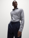 Slim Fit Non Iron Pure Cotton Houndstooth Shirt