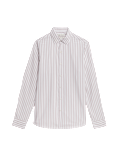 Regular Fit Pure Cotton Striped Shirt