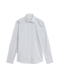 Regular Fit Pure Cotton Striped Shirt