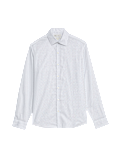 Regular Fit Easy Iron Pure Cotton Printed Shirt