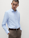 4pc Regular Fit Easy Iron Shirt and Tie Set
