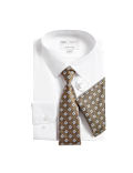 4pc Regular Fit Easy Iron Shirt and Tie Set