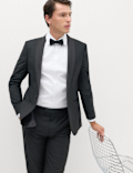 Slim Fit Cotton Dress Shirt with Bow Tie