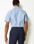 Pure Cotton Tailored Fit Short Sleeve Oxford Shirt