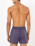 3pk Pure Cotton Geometric Woven Boxers
