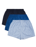 3pk Pure Cotton Printed Woven Boxers