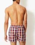 3 Pack Cotton Checked Boxers