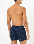 3 Pack Cotton Geometric Print Trunks