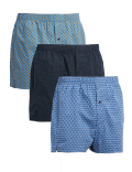 3pk Pure Cotton Printed Woven Boxers