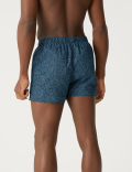 3pk Pure Cotton Assorted Woven Boxers
