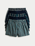5pk Pure Cotton StayNew™ Woven Boxers