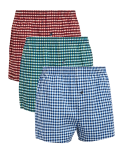 3pk Pure Cotton Geometric Woven Boxers
