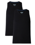 2 Pack Cotton Rich Stretch Vests