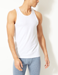 2 Pack Cotton Rich Stretch Vests