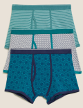 3 Pack Cotton Stretch Cool & Fresh&trade; Trunks