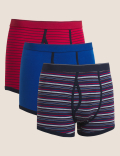3pk Cotton Cool & Fresh™ Striped Trunks