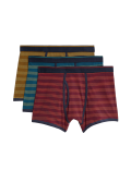 3pk Cotton Rich Cool & Fresh&trade; Striped Trunks