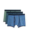 3pk Cotton Rich Cool & Fresh™ Striped Trunks