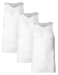 3pk Pure Cotton Sleeveless Vests
