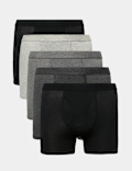 5 Pack Cotton Stretch Cool & Fresh&trade; Marl Trunks