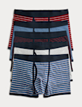 5 Pack Cotton Stretch Striped Trunks
