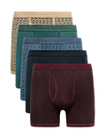 5pk Cotton Stretch Geometric Trunks